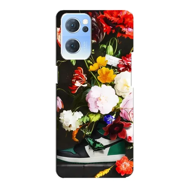 Чехол с принтом «Nike цветы» для OPPO Reno7 5G Чехол с принтом «Nike цветы» для OPPO Reno7 5G