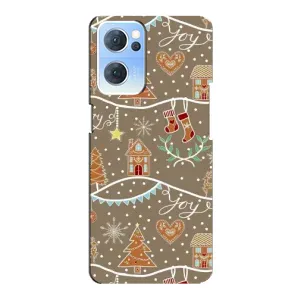 Новорічні, Святкові Чохли для Oppo Reno7 5G - 2024 год (Новорічні пряники)