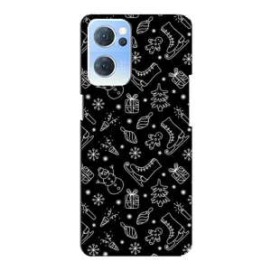 Новорічні, Святкові Чохли для Oppo Reno7 5G - 2024 год (Новорічний фон)