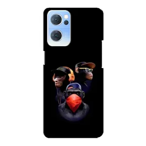Чохол з Мавпами Oppo Reno7 5G - (AlphaPrint) (Три мавпи)