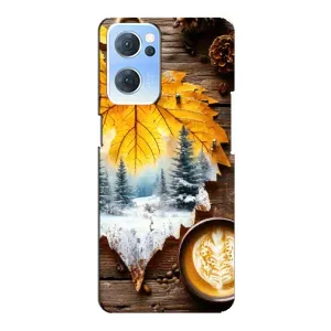 Чохол з принтом «Осінньо-зимова кава» для OPPO Reno7 5G