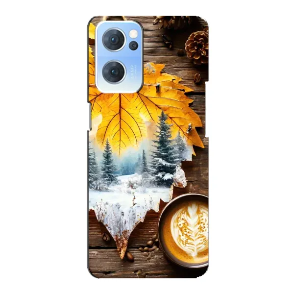 Чохол з принтом «Осінньо-зимова кава» для OPPO Reno7 5G Чохол з принтом «Осінньо-зимова кава» для OPPO Reno7 5G