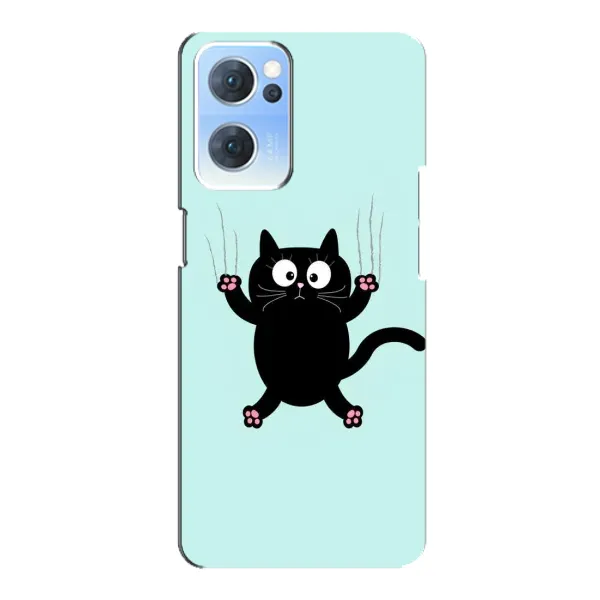 Чехол с принтом «Падающий кот» для OPPO Reno7 5G Чехол с принтом «Падающий кот» для OPPO Reno7 5G