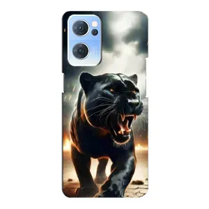 Чохол з картинкою 'Хижаки' для Oppo Reno7 5G (Чорна пантера)