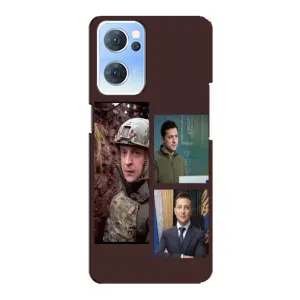 Чехол для Oppo Reno7 5G (AlphaPrint - с принтом Зеленского) (Президент)