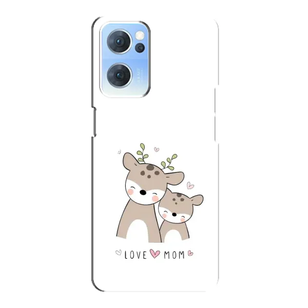 Чехол с принтом «Оленята мама и малыш» для OPPO Reno7 5G Чехол с принтом «Оленята мама и малыш» для OPPO Reno7 5G