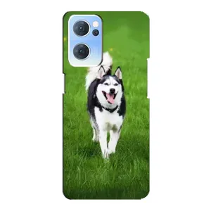 Чохол з Хаскі Oppo Reno7 5G - (AlphaPrint) (Радісний Хаскі)