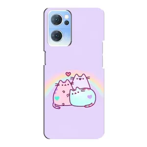 Чохол на OPPO Reno7 5G з Котиками (VPrint) (Радужний котик)