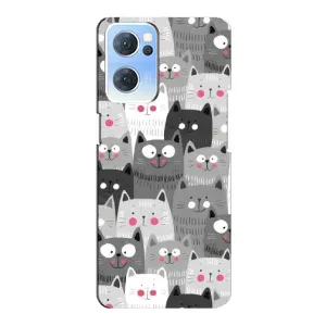 Чохли з Котиками для Oppo Reno7 5G (VPrint) (Мальовані котики)