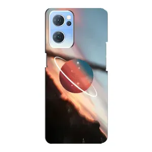 Космические Чехлы для Оппо Рено 7 (5G) (VPrint) (Сатурн)
