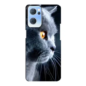 Чохли з Котиками для Oppo Reno7 5G (VPrint) (Сірий Кіт)
