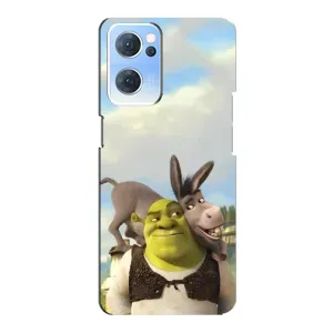 Чохол з мультфільмом Шрек на Oppo Reno7 5G (Шрек та Осел)