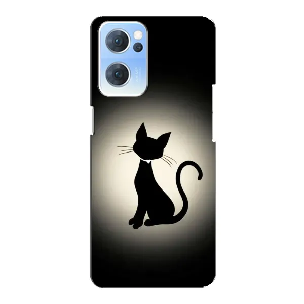 Чехол с принтом «Силуэт котика» для OPPO Reno7 5G Чехол с принтом «Силуэт котика» для OPPO Reno7 5G
