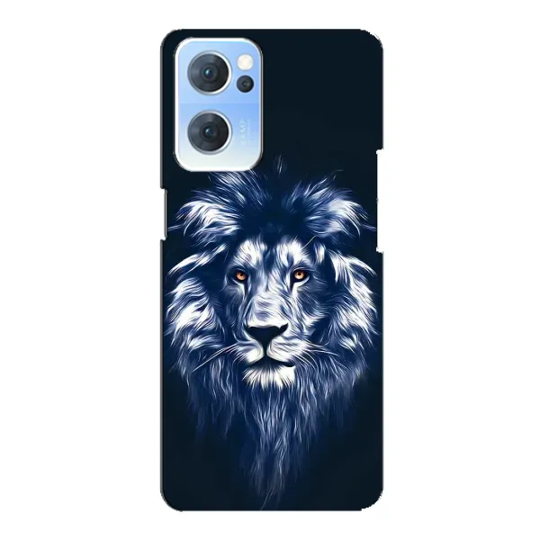 Чехол с принтом «Синий Лев» для OPPO Reno7 5G Чехол с принтом «Синий Лев» для OPPO Reno7 5G