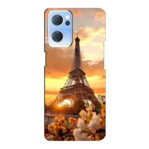 Чохол Ейфелева Вежа Oppo Reno7 5G - (AlphaPrint) (Сонячня вежа)