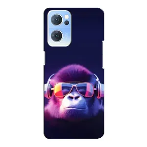Чохол з Мавпами Oppo Reno7 5G - (AlphaPrint) (Стильна мавпа)