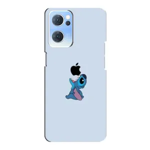 Чохол з принтом Стіч на OPPO Reno7 5G (Stitch apple)