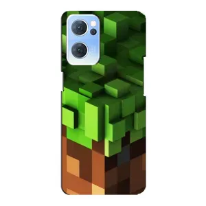 Чехол Майнкрафт на Oppo Reno7 5G (AlphaPrint) Minecraft (текстура Майнкрафт)