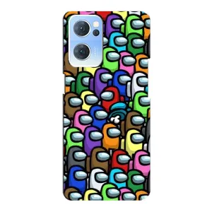 Чохли Амонг Ас для Oppo Reno7 5G (AlphaPrint) (Убитий)