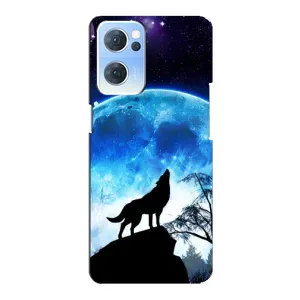 Захисні чохли для OPPO Reno7 5G (AlphaPrint) (ХІТ продаж) ВОВК (Вовк на місяць)