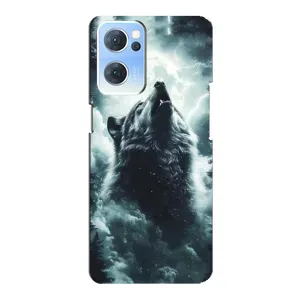 Чохол з картинкою 'Хижаки' для Oppo Reno7 5G (Вовк у хмарах)