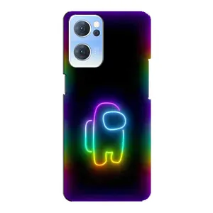 Чохли Амонг Ас для Oppo Reno7 5G (AlphaPrint) (Яскравий скін)