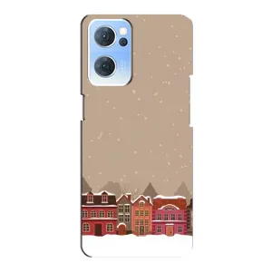 Новорічні, Святкові Чохли для Oppo Reno7 5G - 2024 год (Зимове місто)