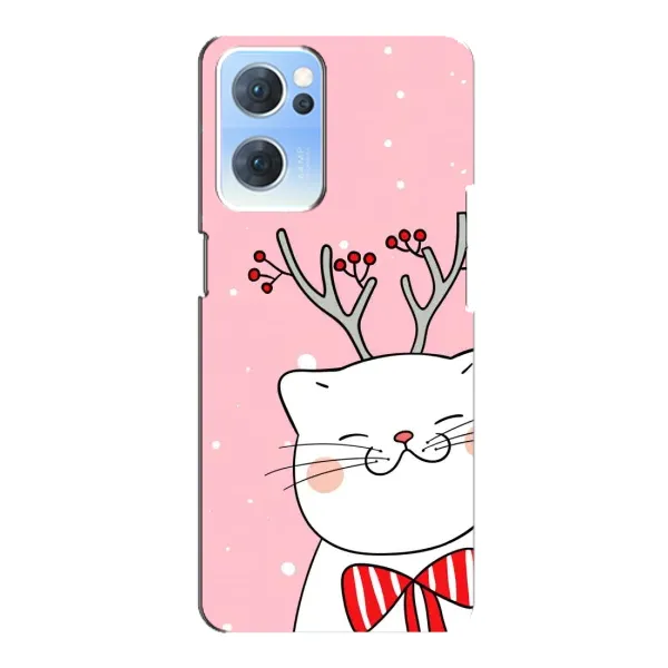 Чехол с принтом «Зимний кот» для OPPO Reno7 5G