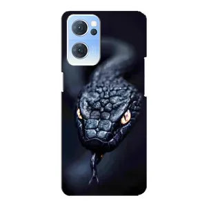 Чохол з картинкою 'Хижаки' для Oppo Reno7 5G (Чорна змія)
