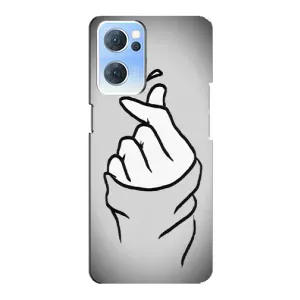 Чохол з принтом для Oppo Reno7 5G (AlphaPrint - Знак сердечка) (Значок Love)