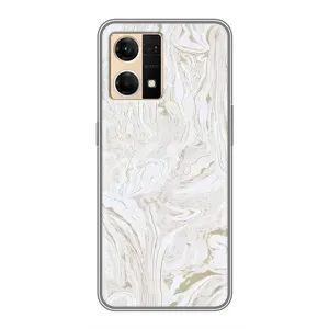 Мраморный чехол на Oppo Reno7 Pro 5G (VPrint) (Белый мрамор)