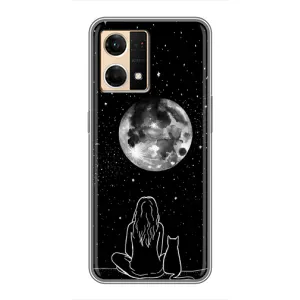 Чохол з малюнком кіт на Oppo Reno7 Pro 5G (Дівчина з котом)