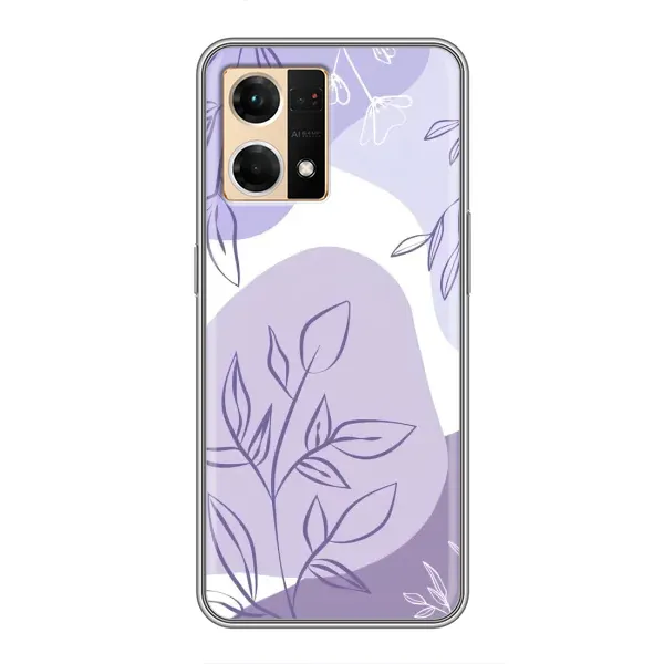 Чехол с принтом «Фиолетовые листья абстракция» для OPPO Reno7 Pro 5G Чехол с принтом «Фиолетовые листья абстракция» для OPPO Reno7 Pro 5G