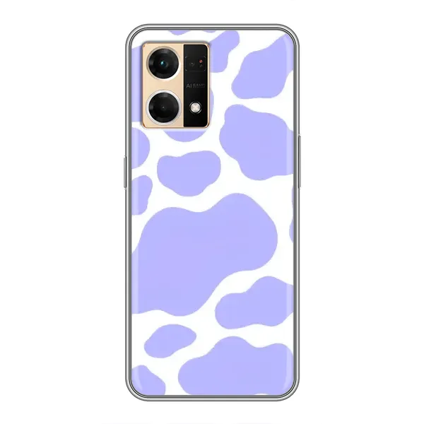 Чехол с принтом «Фиолетова Буренка» для OPPO Reno7 Pro 5G