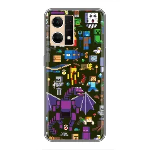 Чехол с принтом «Коллаж Майнкрафт» для OPPO Reno7 Pro 5G