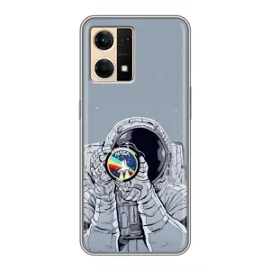 Чохол NASA для Oppo Reno7 Pro 5G (AlphaPrint) (Космонавт фото)