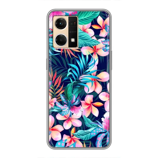 Чохол з принтом «Мальовничі квіти» для OPPO Reno7 Pro 5G