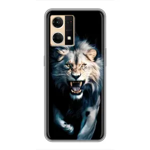Чохол з картинкою 'Хижаки' для Oppo Reno7 Pro 5G (Лев у темряві)