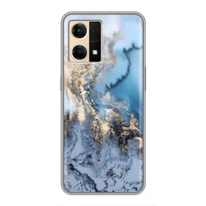 Мраморный чехол на Oppo Reno7 Pro 5G (VPrint) (Нежный мрамор)