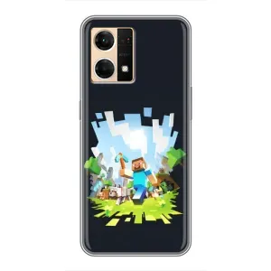 Чехол с принтом «персонажи Minecraft» для OPPO Reno7 Pro 5G
