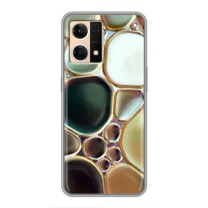 Мраморный чехол на Oppo Reno7 Pro 5G (VPrint) (Радужный Мрамор)