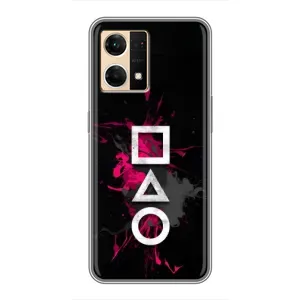 Чохол Гра в кальмара для Oppo Reno7 Pro 5G (Символи Гра кальмара)