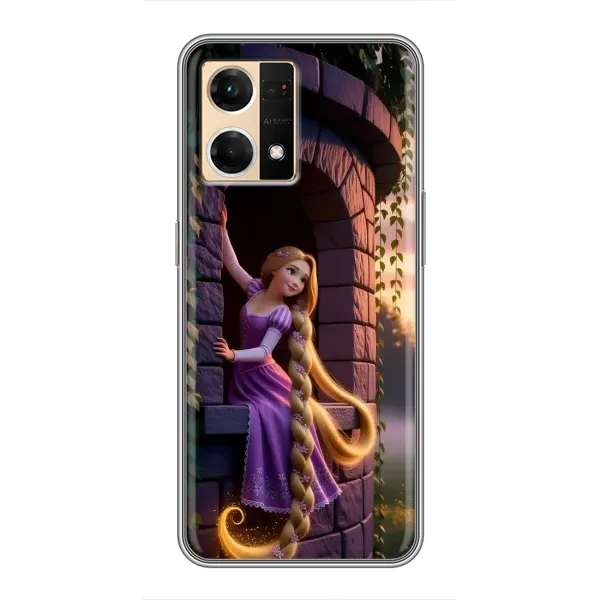 Чохол з принтом «Рапунцель на вежі» для OPPO Reno7 Pro 5G