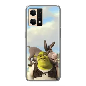 Чохол з мультфільмом Шрек на Oppo Reno7 Pro 5G (Шрек та Осел)