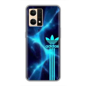 Чохли Адидас для Oppo Reno7 Pro 5G (AlphaPrint) (Синій Адідас)