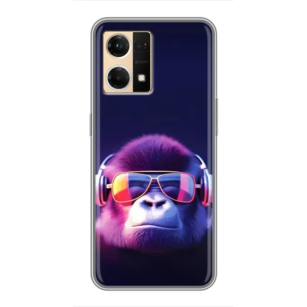 Чохол з принтом «Стильна мавпа» для OPPO Reno7 Pro 5G