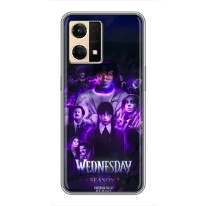 Чохол з дизайном Венздей 2 на Oppo Reno7 Pro 5G (Фіолетова магія Венздей)