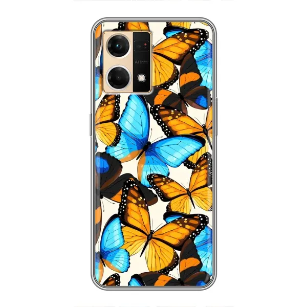 Чохол з принтом «Яскраві метелики» для OPPO Reno7 Pro 5G Чохол з принтом «Яскраві метелики» для OPPO Reno7 Pro 5G