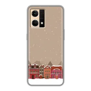 Новогодние, Праздничные Чехлы для Oppo Reno7 Pro 5G - 2024 год (Зимний город)