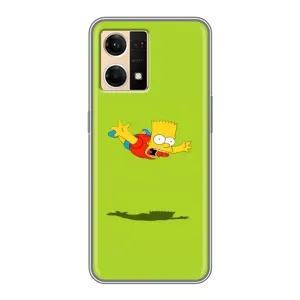 Чехол с Симпсонами для Oppo Reno7 4G (VPrint) (Барт Симпсон)